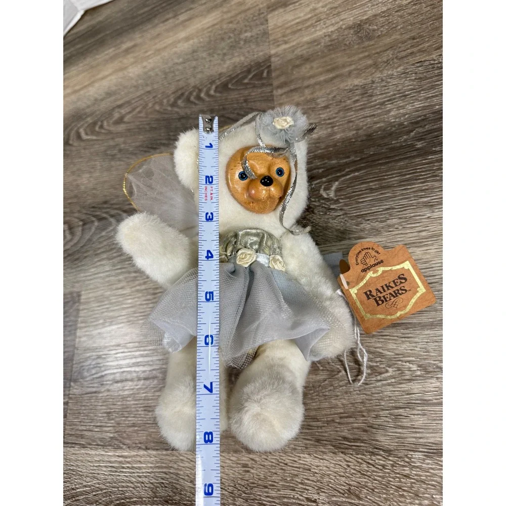 Raikes Bears Winter Flower Fairy Wooden Face Plush Robert Raikes Applause 8 Inch